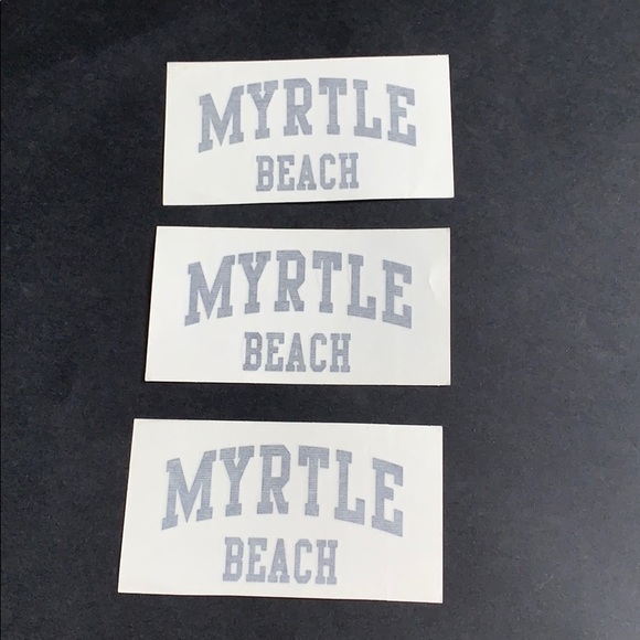 3 BRANDY MELVILLE MYRTLE BEACH STICKERS - Picture 1 of 1